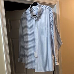 Brooks Brothers Blue and White Striped Dress Shirt